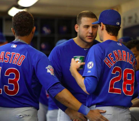 Download Kyle Hendricks Wearing Wrigleyville Baseball Jersey