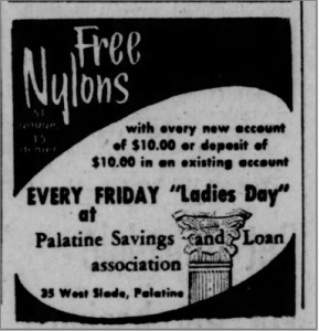 Ladies Day Ad in Arlington Heights Herald, 1958